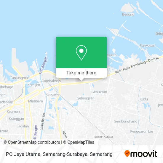 PO Jaya Utama, Semarang-Surabaya map