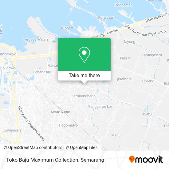 Toko Baju Maximum Collection map