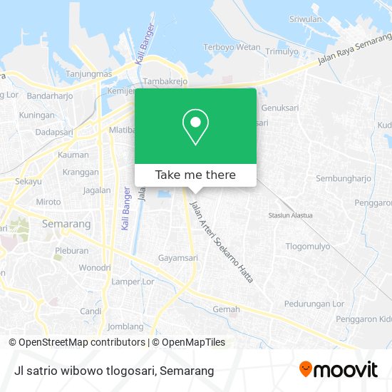 Jl satrio wibowo tlogosari map