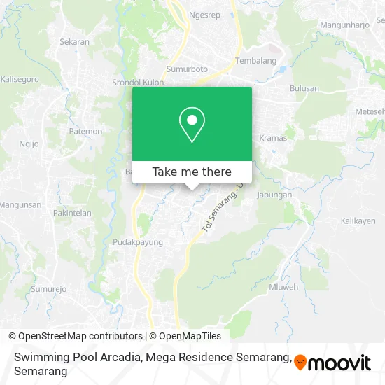 Swimming Pool Arcadia, Mega Residence Semarang map