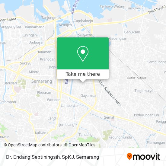 Dr. Endang Septiningsih, SpKJ map