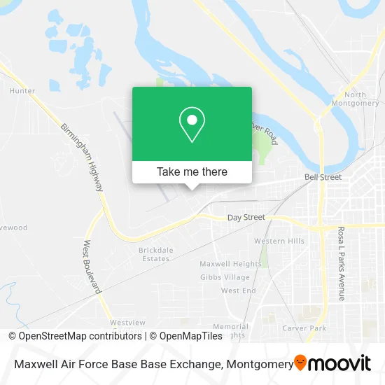 Mapa de Maxwell Air Force Base Base Exchange
