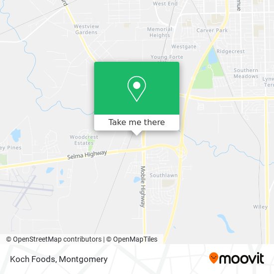 Mapa de Koch Foods