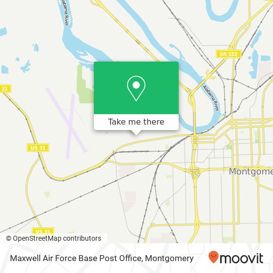 Maxwell Air Force Base Post Office map