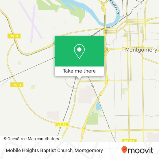 Mobile Heights Baptist Church map