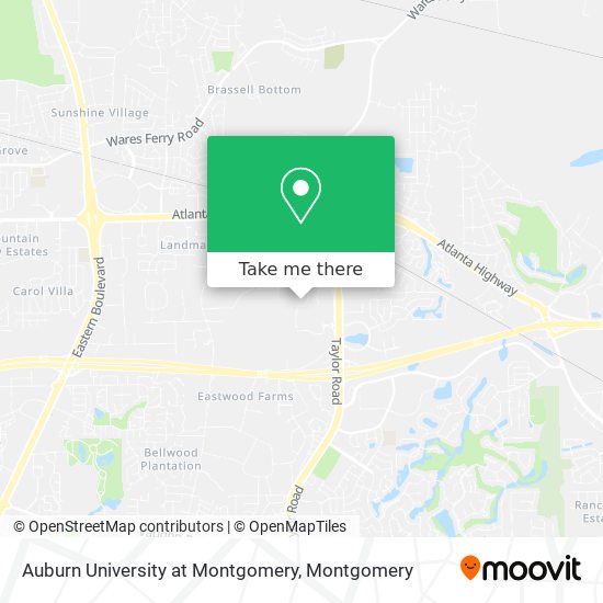 Auburn University at Montgomery map