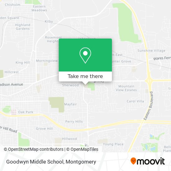 Mapa de Goodwyn Middle School