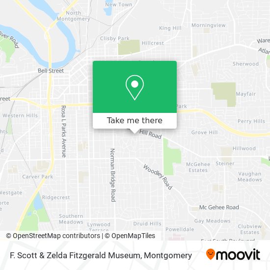 F. Scott & Zelda Fitzgerald Museum map