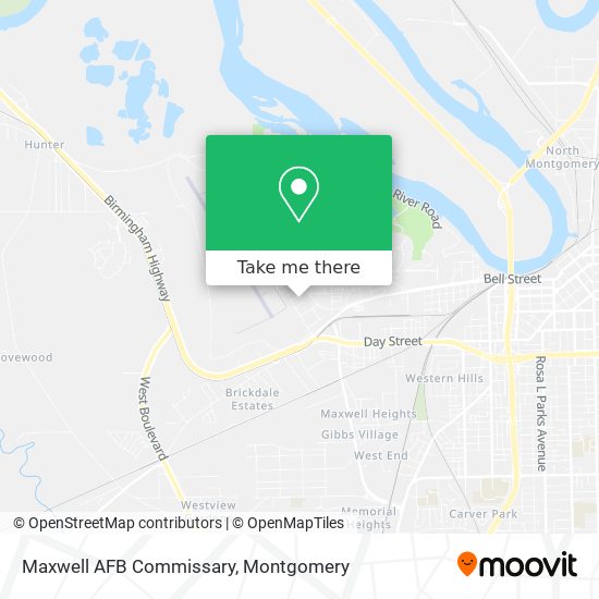 Maxwell AFB Commissary map