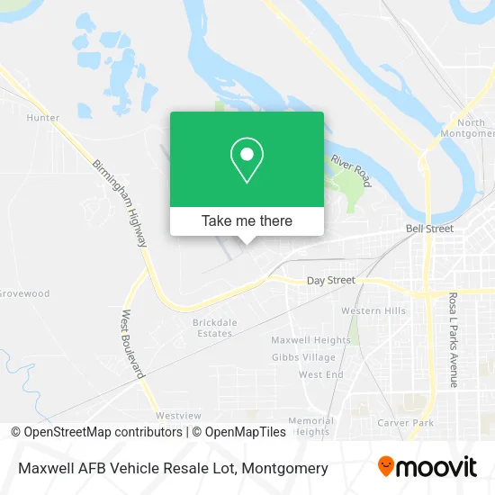 Mapa de Maxwell AFB Vehicle Resale Lot