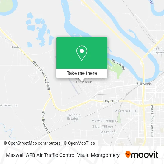 Mapa de Maxwell AFB Air Traffic Control Vault