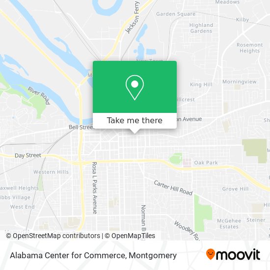 Mapa de Alabama Center for Commerce