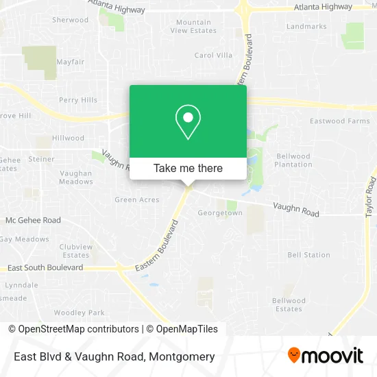 Mapa de East Blvd & Vaughn Road