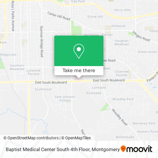 Baptist Medical Center South 4th Floor map