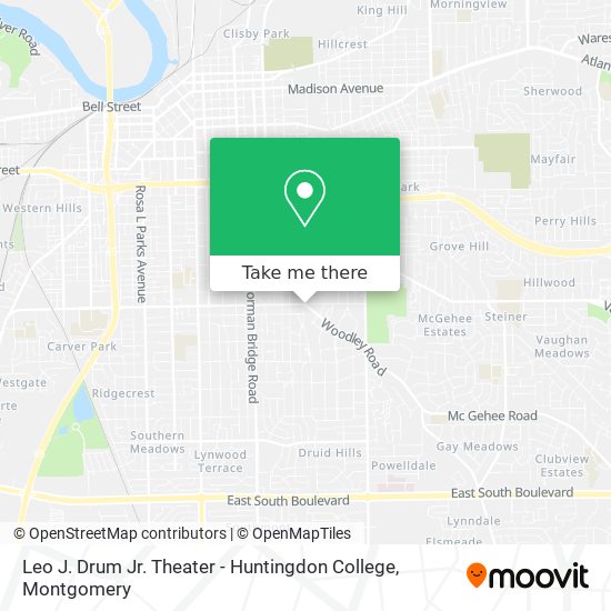 Mapa de Leo J. Drum Jr. Theater - Huntingdon College