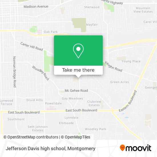 Jefferson Davis high school map