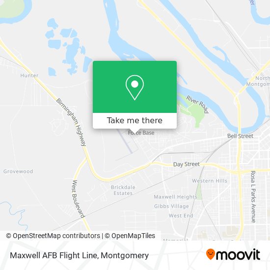 Maxwell AFB Flight Line map