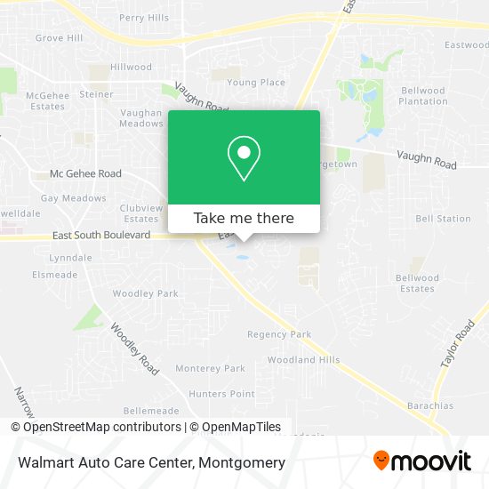 Walmart Auto Care Center map