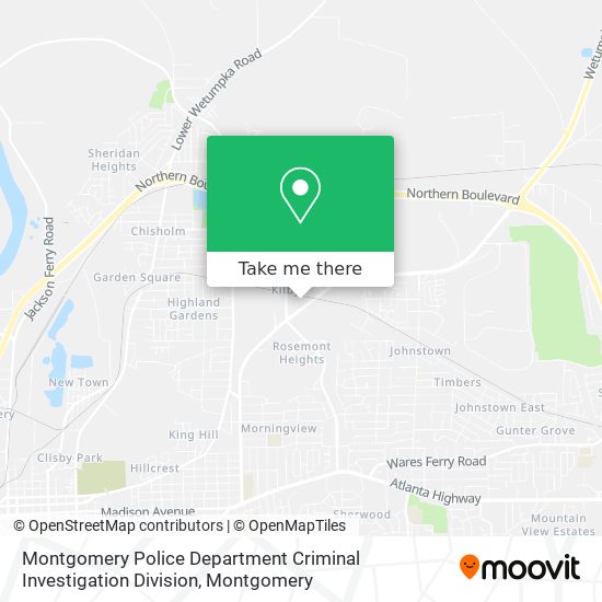 Montgomery Police Department Criminal Investigation Division map
