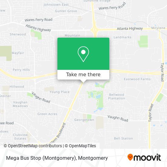 Mega Bus Stop (Montgomery) map
