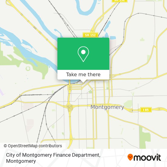 City of Montgomery Finance Department map