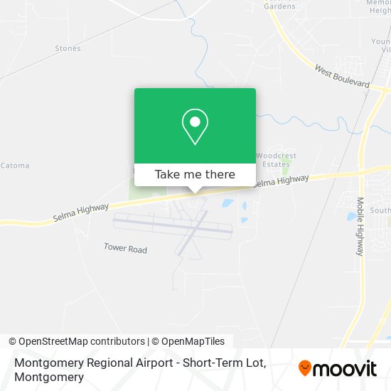 Mapa de Montgomery Regional Airport - Short-Term Lot