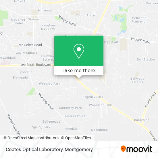 Mapa de Coates Optical Laboratory