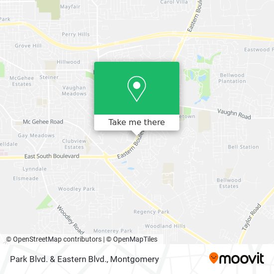 Park Blvd. & Eastern Blvd. map