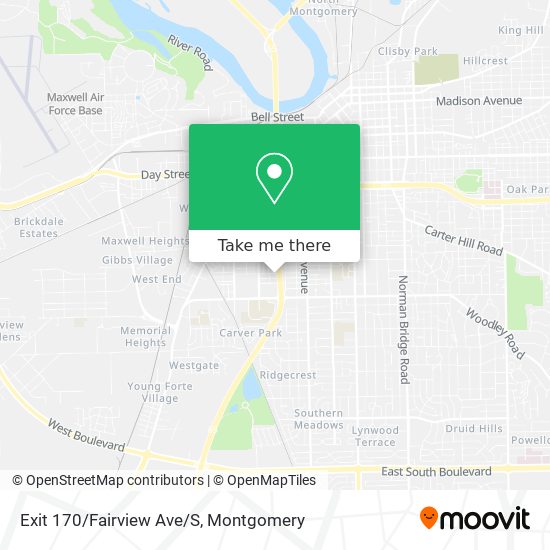 Exit 170/Fairview Ave/S map