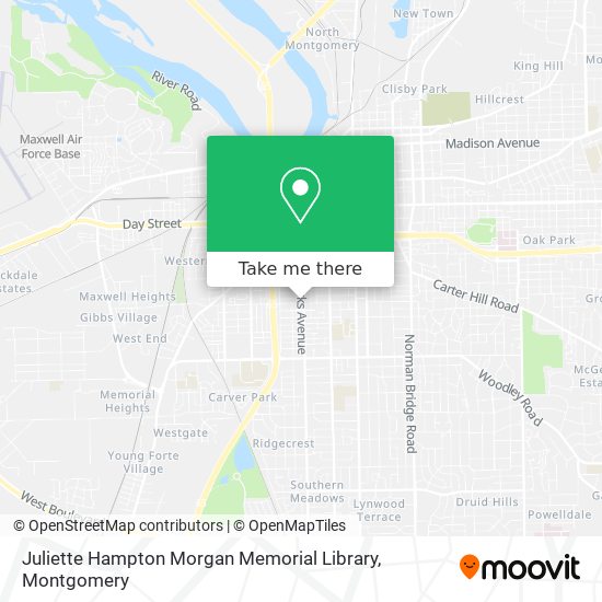 Juliette Hampton Morgan Memorial Library map