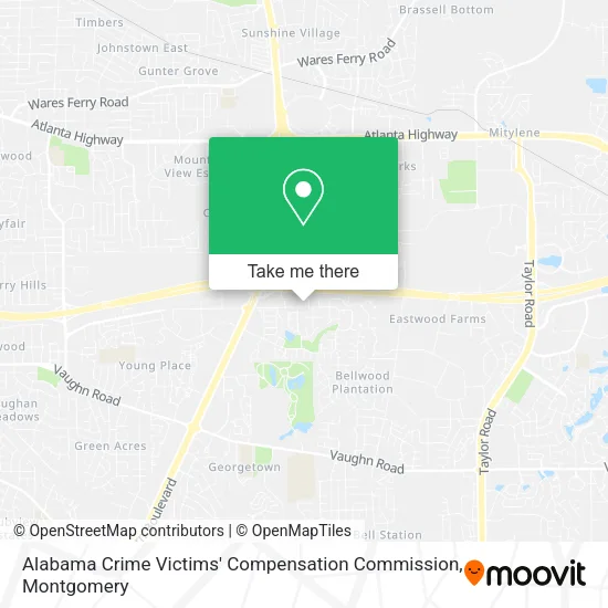 Alabama Crime Victims' Compensation Commission map