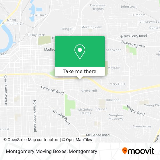 Mapa de Montgomery Moving Boxes