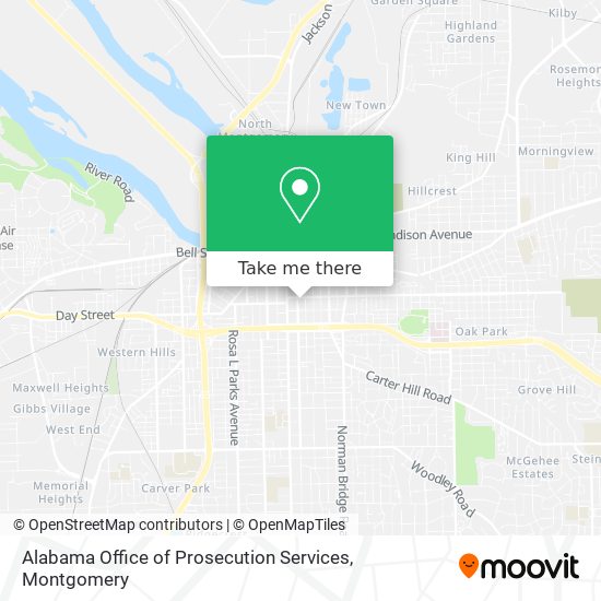 Alabama Office of Prosecution Services map