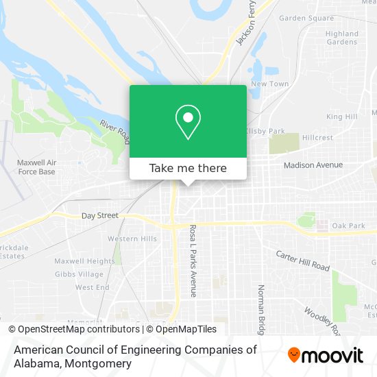 American Council of Engineering Companies of Alabama map