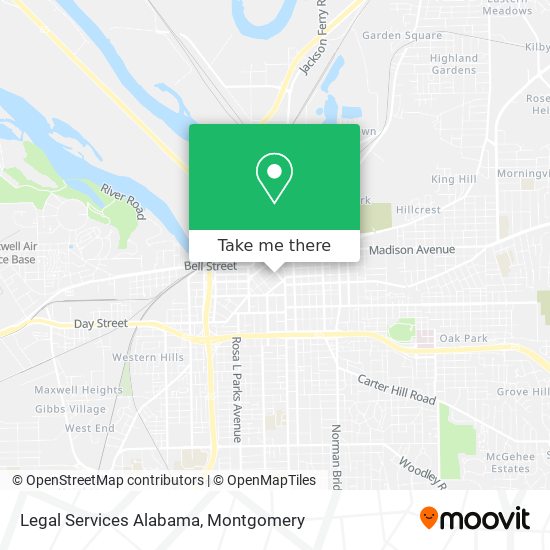 Legal Services Alabama map