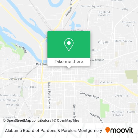 Mapa de Alabama Board of Pardons & Paroles