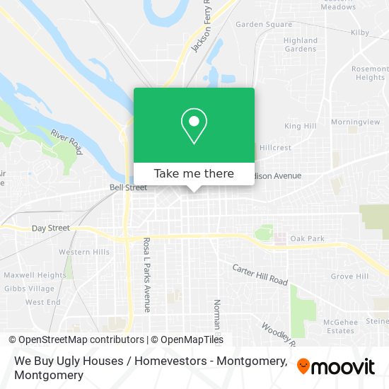 We Buy Ugly Houses / Homevestors - Montgomery map