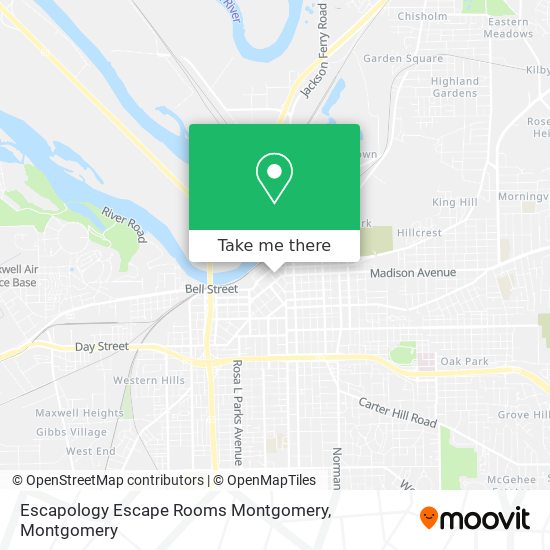 Mapa de Escapology Escape Rooms Montgomery