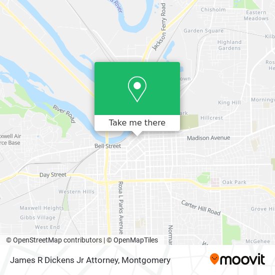 James R Dickens Jr Attorney map