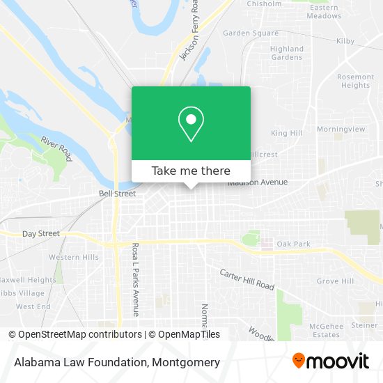 Mapa de Alabama Law Foundation