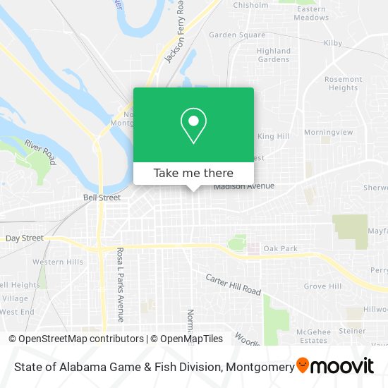 Mapa de State of Alabama Game & Fish Division