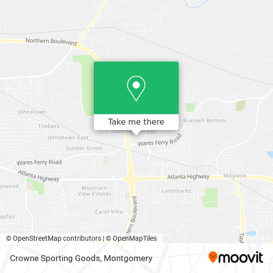 Crowne Sporting Goods map