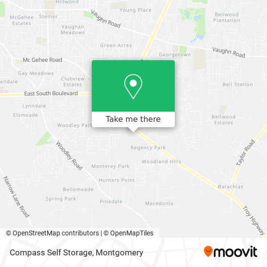 Compass Self Storage map