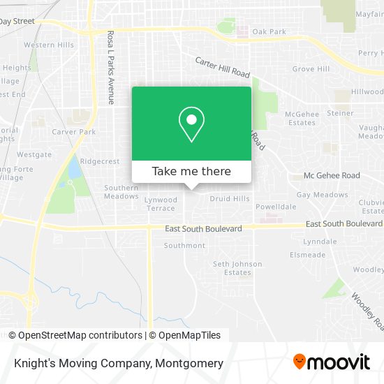 Mapa de Knight's Moving Company