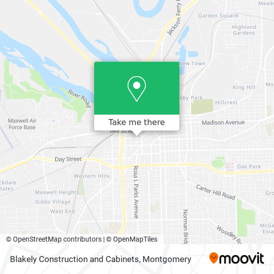 Blakely Construction and Cabinets map