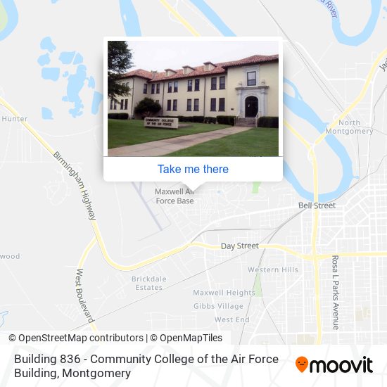 Mapa de Building 836 - Community College of the Air Force Building