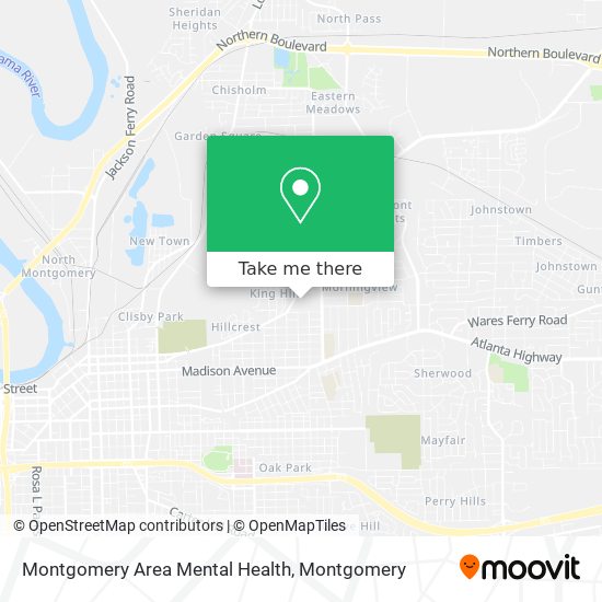 Montgomery Area Mental Health map