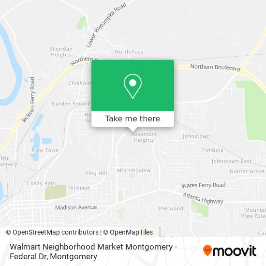 Walmart Neighborhood Market Montgomery - Federal Dr map