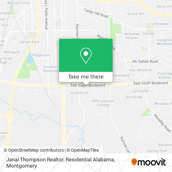 Janai Thompson Realtor, Residential Alabama map