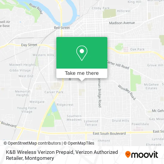 K&B Wireless Verizon Prepaid, Verizon Authorized Retailer map